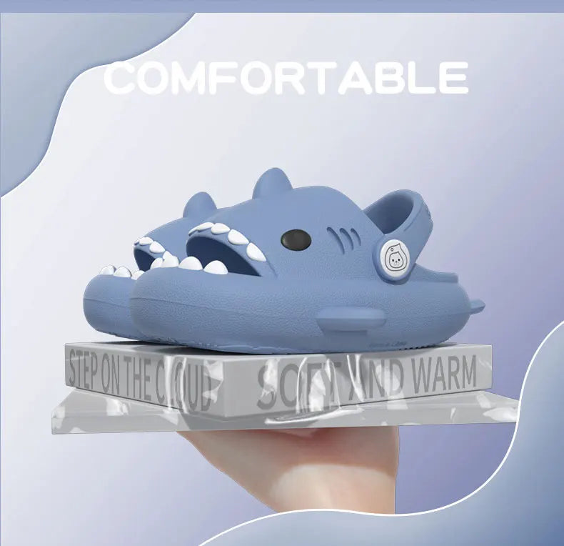 Children Slippers Shark Flip Flops Soft Sole Cartoon Slipper Women Man Bathroom Sandal EVA Non-slip Children Shoes Sandals