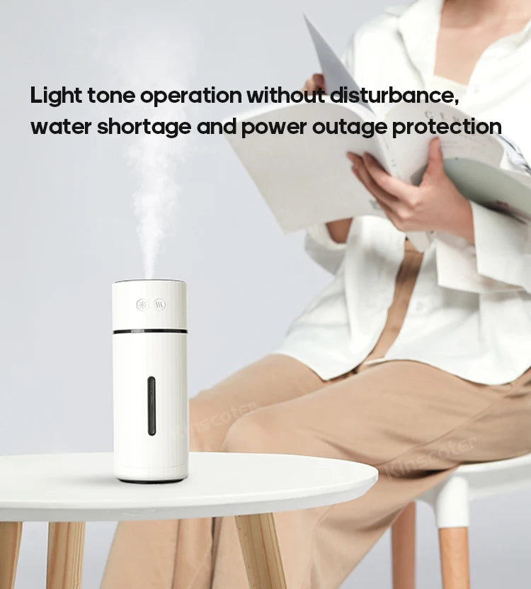260ML Wireless Air Humidifier USB Aromatherapy Diffuser 1000mAh Rechargeable Battery Ultrasonic Cool Mist Maker Quiet Fogger