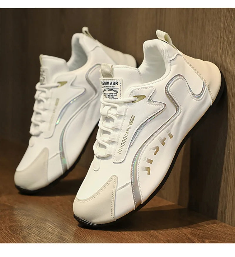Luxury Men's Sneakers High Quality Leather Casual Shoes for Men Fashion All-match Sport Shoes Platform Comfor Men Running Shoes