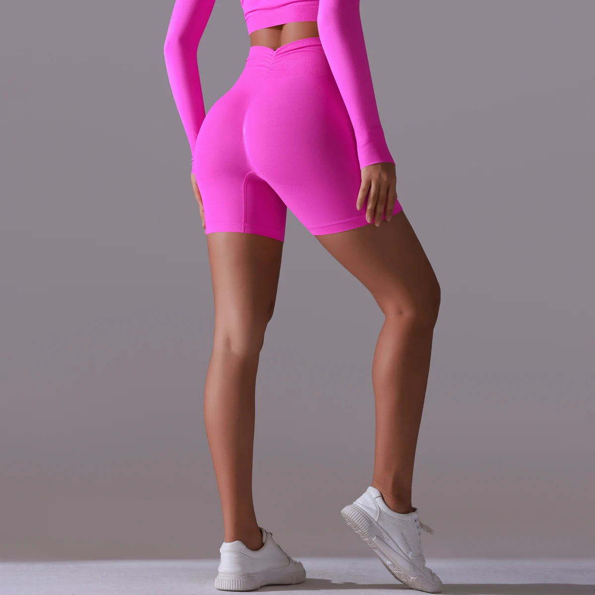 Women Yoga Shorts High Waist Workout Shorts Fitness Yoga Lift Butt Fitness Ladies Yoga Gym Running Short Pants Sportswear