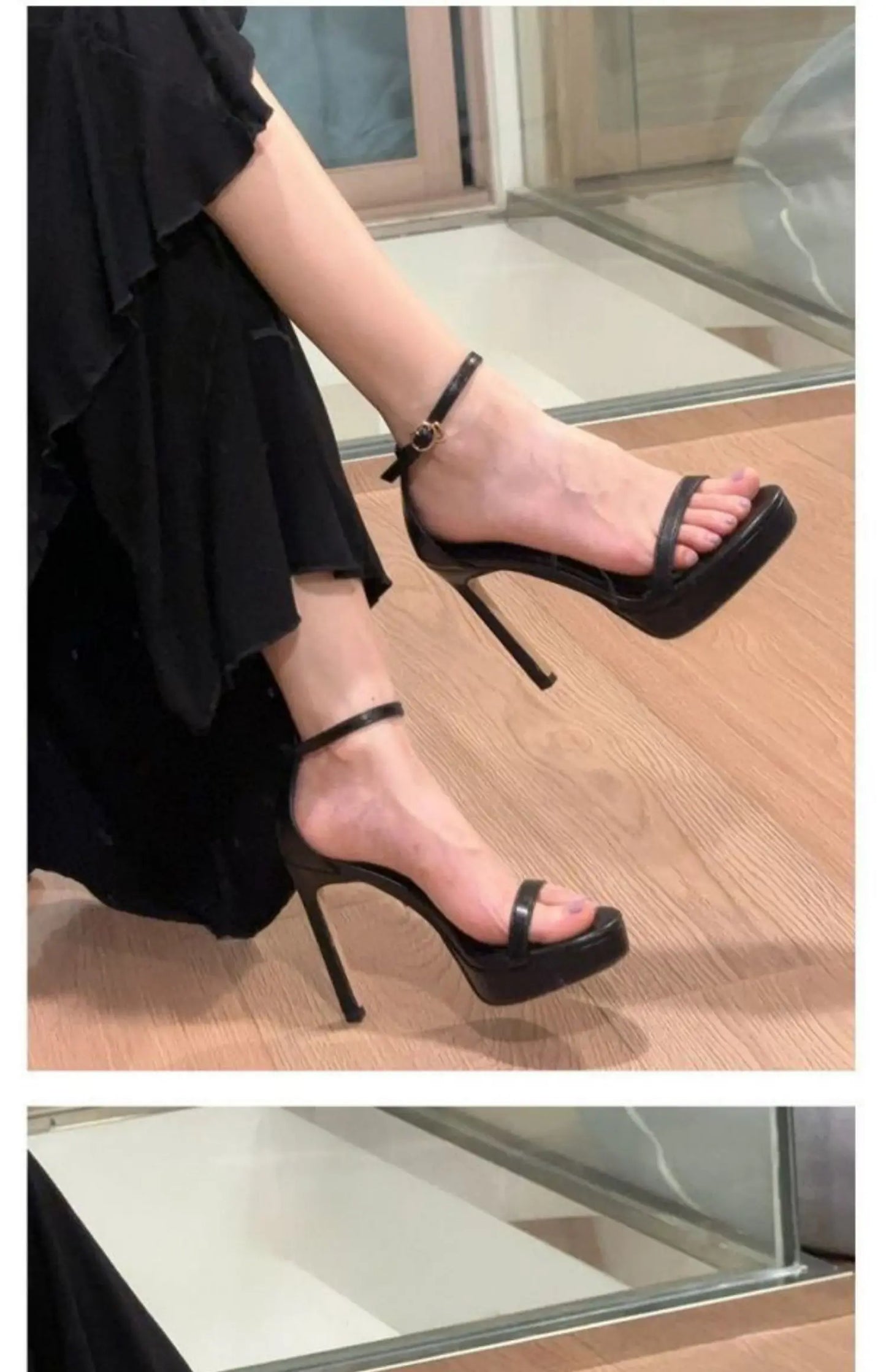 High Heel Sandal for Women All-Match Buckle Strap 2025 Summer Espadrilles Platform Female Shoe High-heeled Fashion Stiletto Silv
