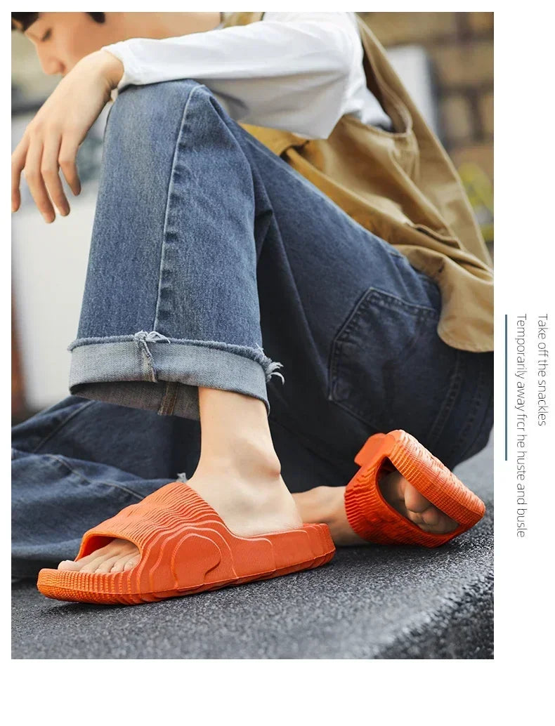 Luxury Man Sandal for Men Brand Men's Shoes 2025 White Sandals Flat Sandals Mens Soft Sandles Summer Shoes Sale Slippers Slipers