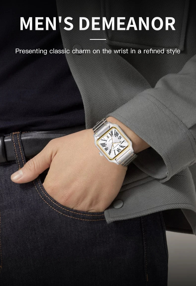 2024 New High Quality Specht & Söhne Watch Miyota Automatic Mechanical Watches Wine Red Sapphire Stainless Steel Watch For Men