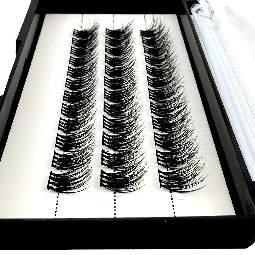 NEW3D DIY Clusters Volume Handmade Mink Eyelash Extension Curl Segmented False Lashes 5D fluffy Thick Bundle Cilias Makeup Tools