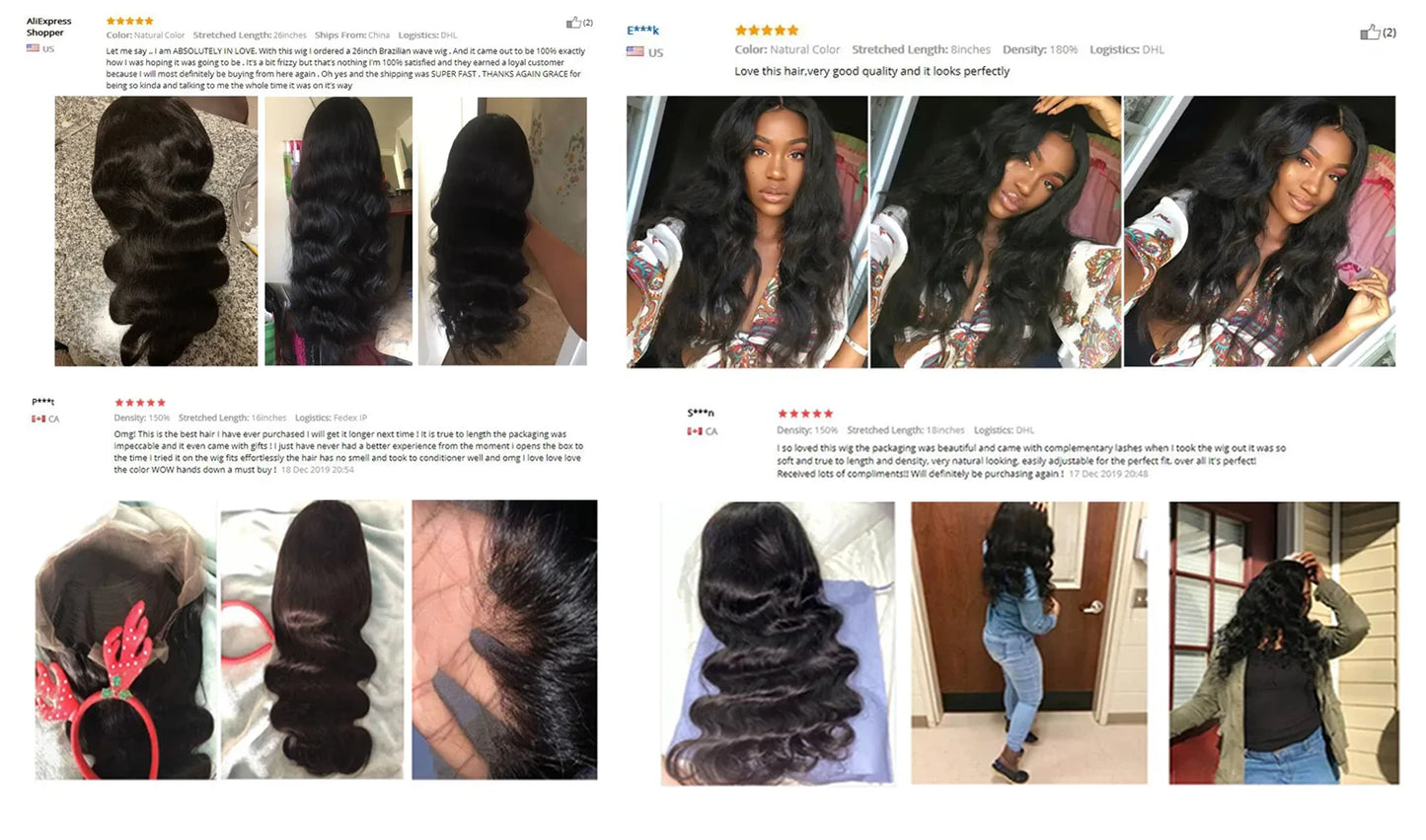30 40 42Inch Body Wave Wigs Human Hair 13x4 13x6 HD Lace Frontal 100% Human Hair Wig For Black Women 13x5 13x7 Lace Closure Wigs