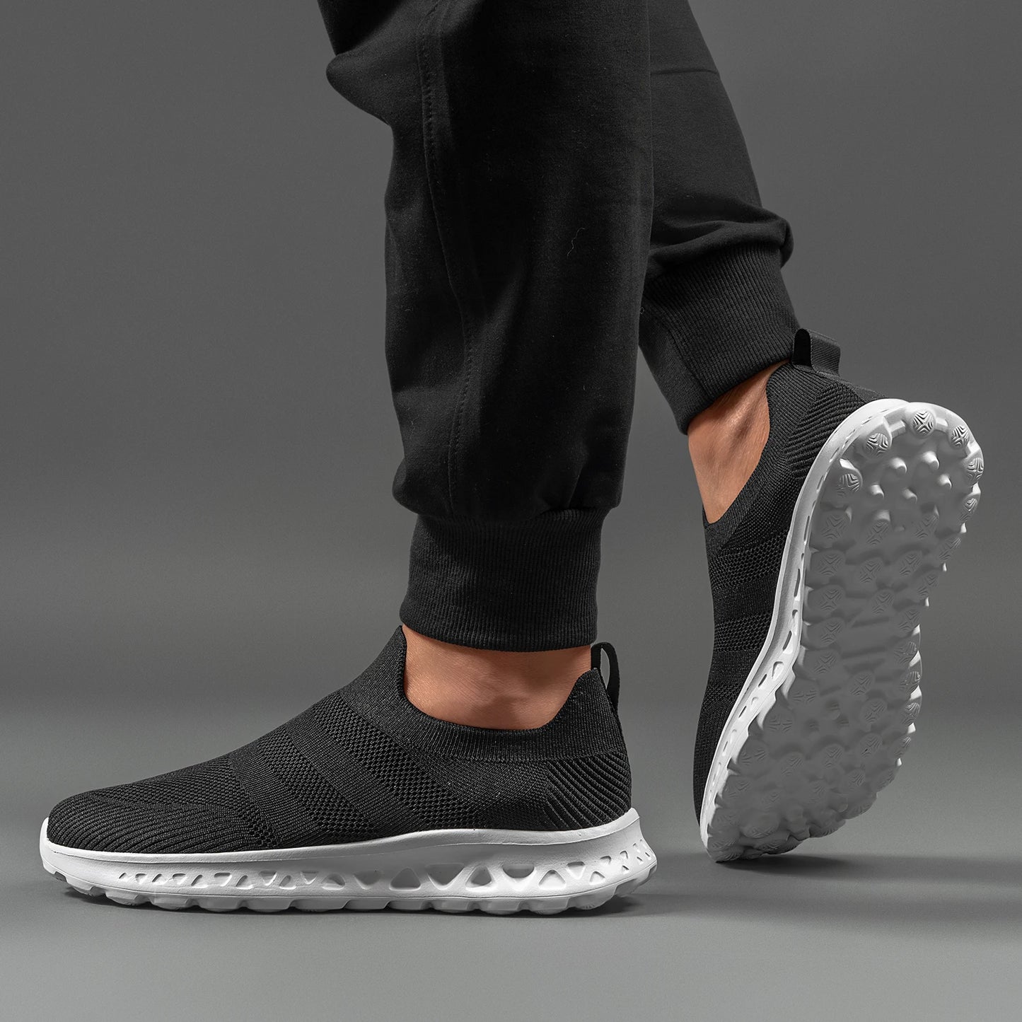 2024 Men Sneakers Knit Running Shoes Breathable Outdoor Mesh Blue Sport Shoes Lightweight Sneakers Man Shoes Comfortable 1273