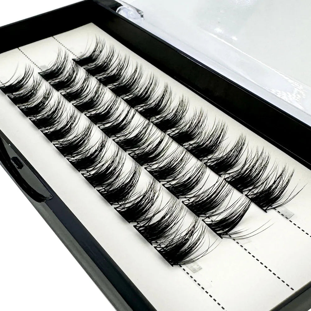NEW3D DIY Clusters Volume Handmade Mink Eyelash Extension Curl Segmented False Lashes 5D fluffy Thick Bundle Cilias Makeup Tools