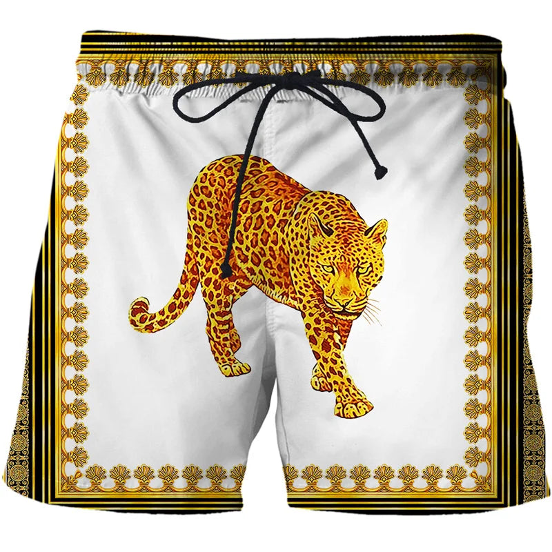 3D Printing Luxury Beach Shorts Pants Men Hawaii Vacation Essentials Swim Trunks Casual Gym Surf Swimsuit Kids Board Ice Shorts
