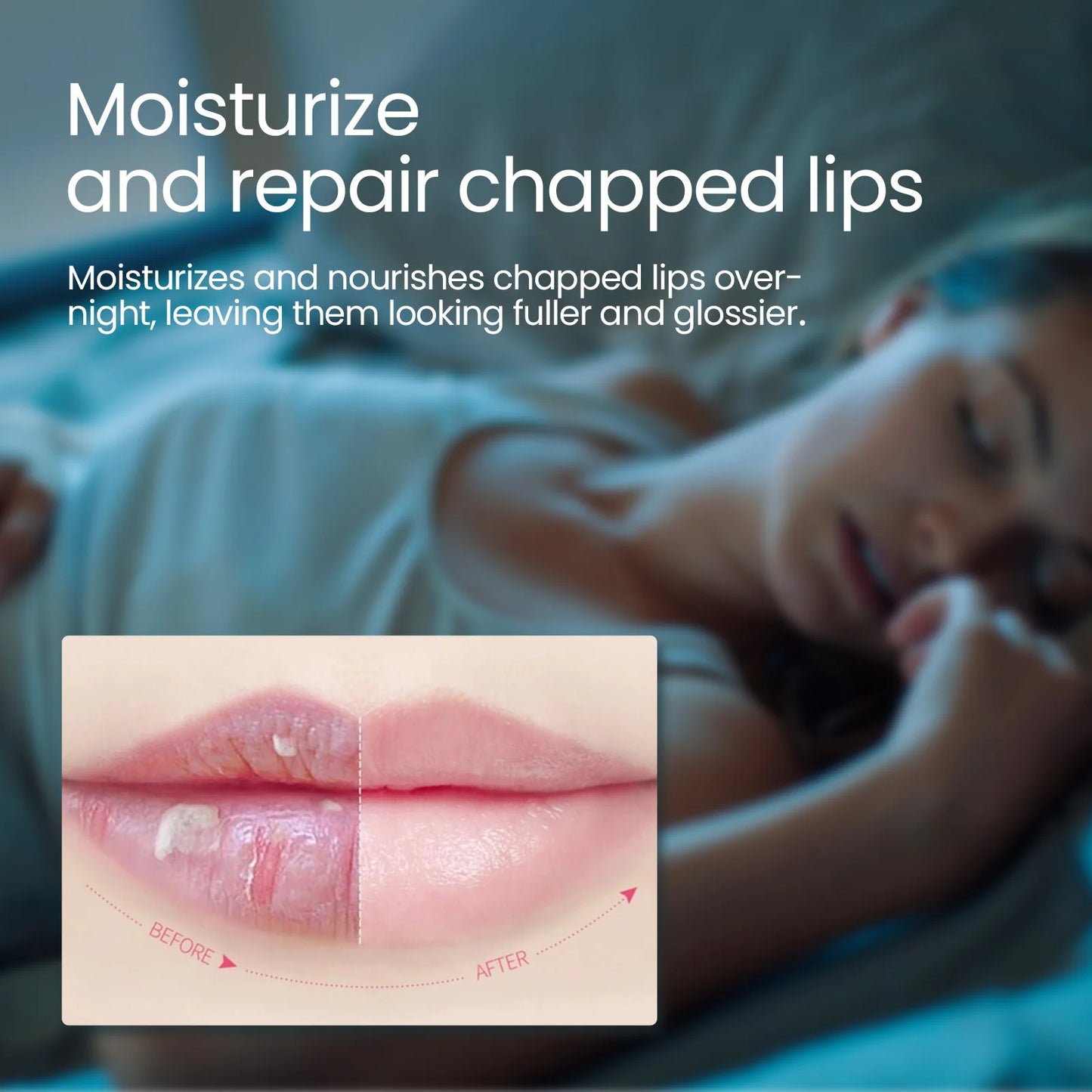 Lip Sleeping Mask Fading Lip Wrinkles Removing Keratin Improving Dryness Peeling Moisturizing & Nourishing Lip Care Products