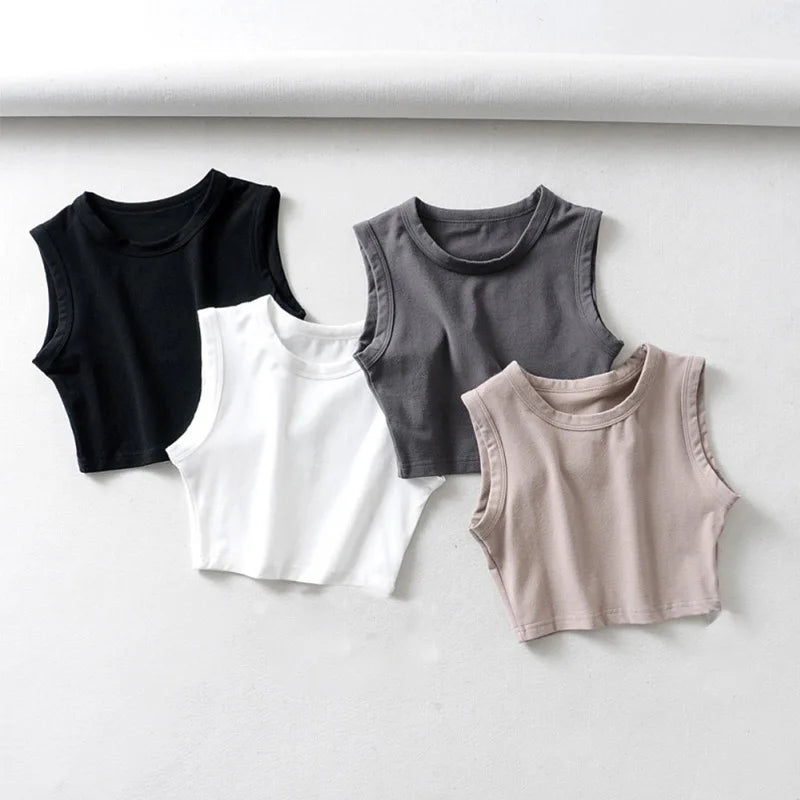 2025 Summer vintage white crop tops women biker black punk sexy tank top korean streetwear cropped sleeveless top feminino