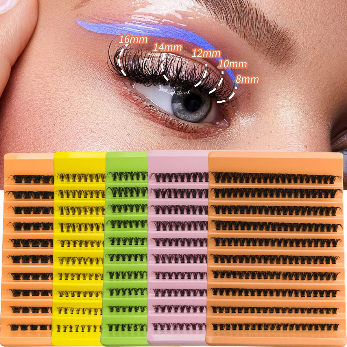 3/10 Rows Wispy False Eyelashes C Curl Individual Cluster Lashes DIY Make Up Eyeslash Extension Natural Faux Cils Makeup Tools