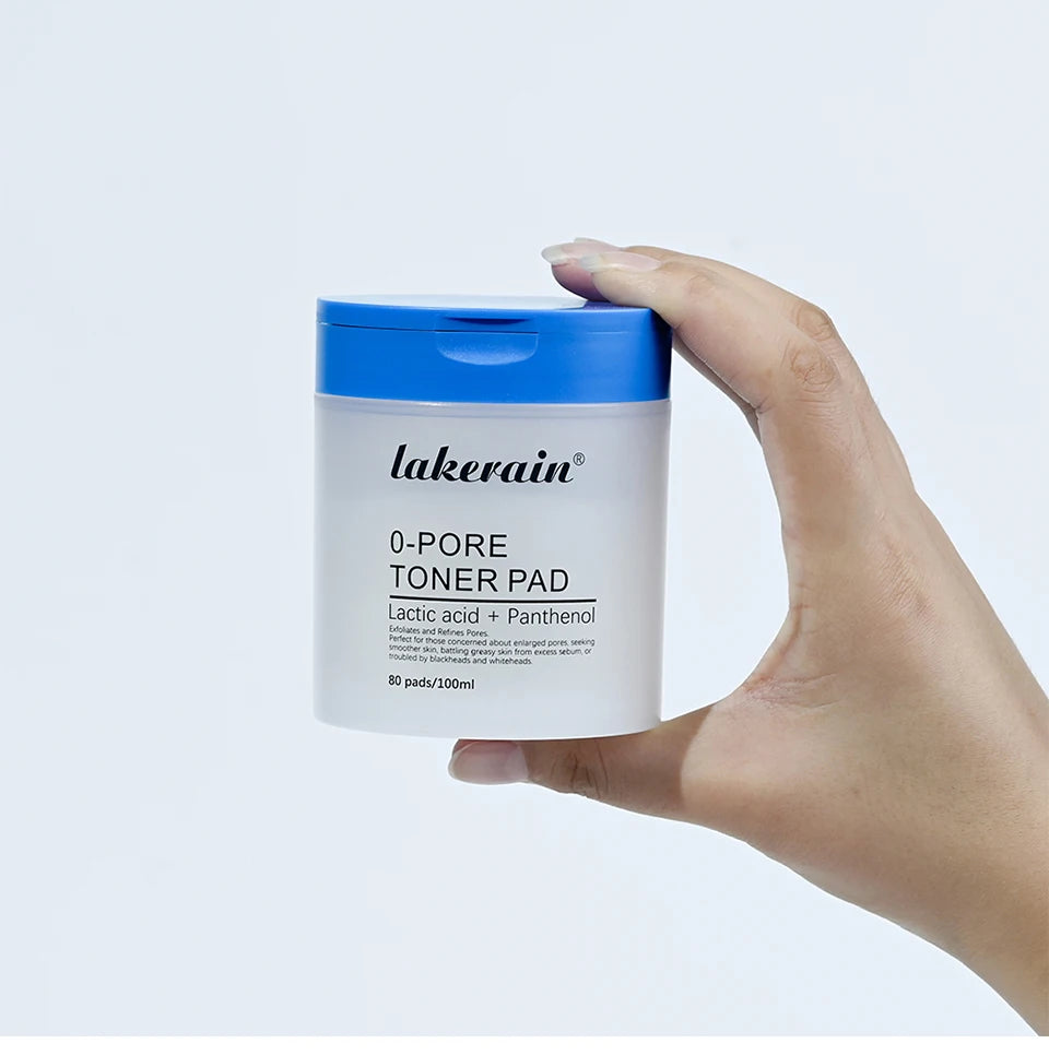 4.5% AHA Lactic Acid & 0.45% BHA 0-pore Toner Pad Salicylic Acid Dual-Textured Facial Toner Pads for Exfoliation and Pore Care