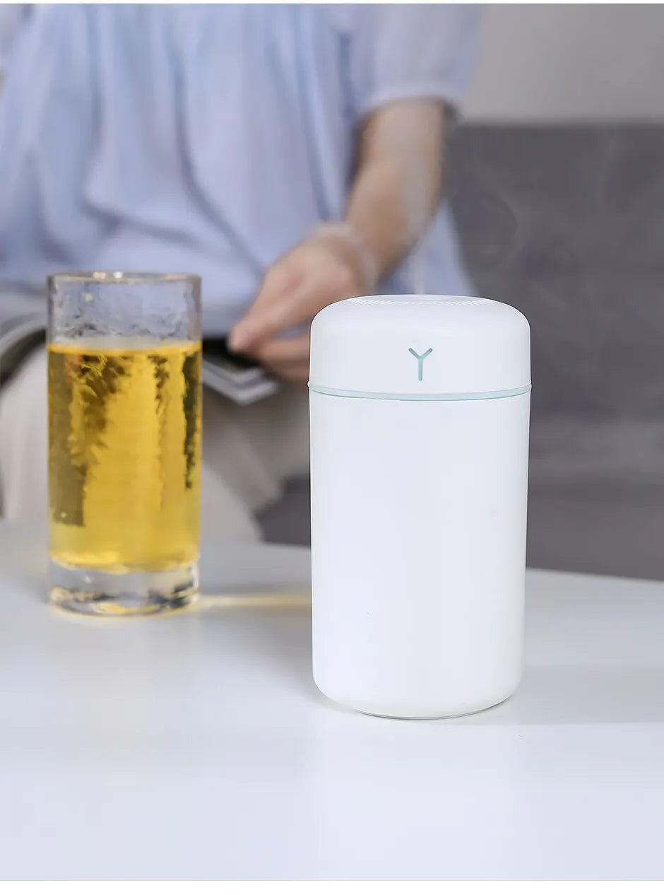 1 PCS Portable 390ml Air Humidifier Aromatherapy Humidificador For Home Car USB Sprayer With LED Color Night Lamp Purifier