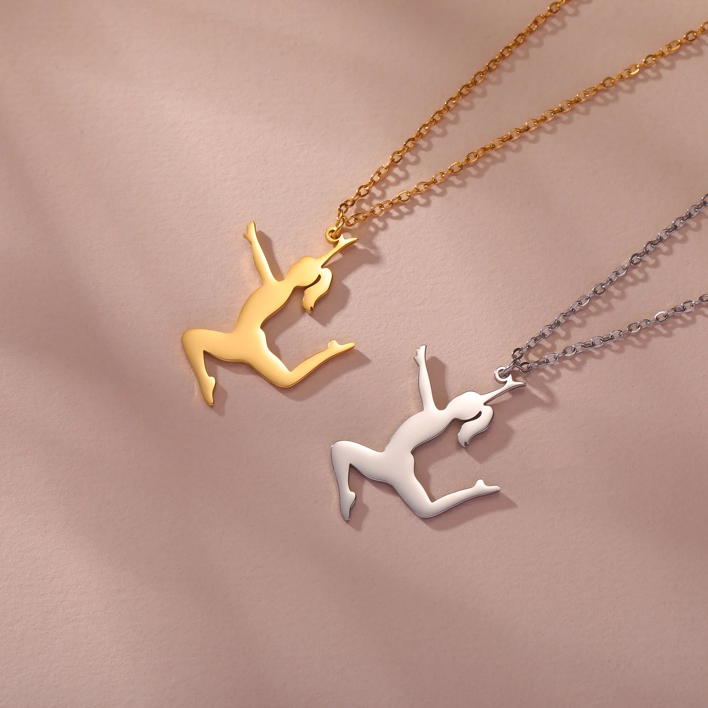 Rhythmic Gymnastics Necklace Women Trend 2025 Gymnast Stainless Steel Jewelry BFF Dancer Girl Sport Accessories Mother Day Gift
