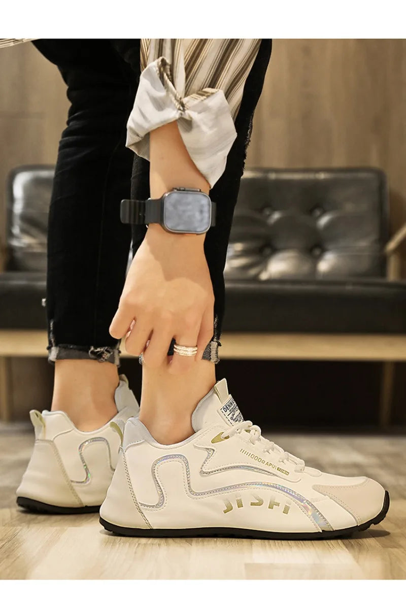Luxury Men's Sneakers High Quality Leather Casual Shoes for Men Fashion All-match Sport Shoes Platform Comfor Men Running Shoes