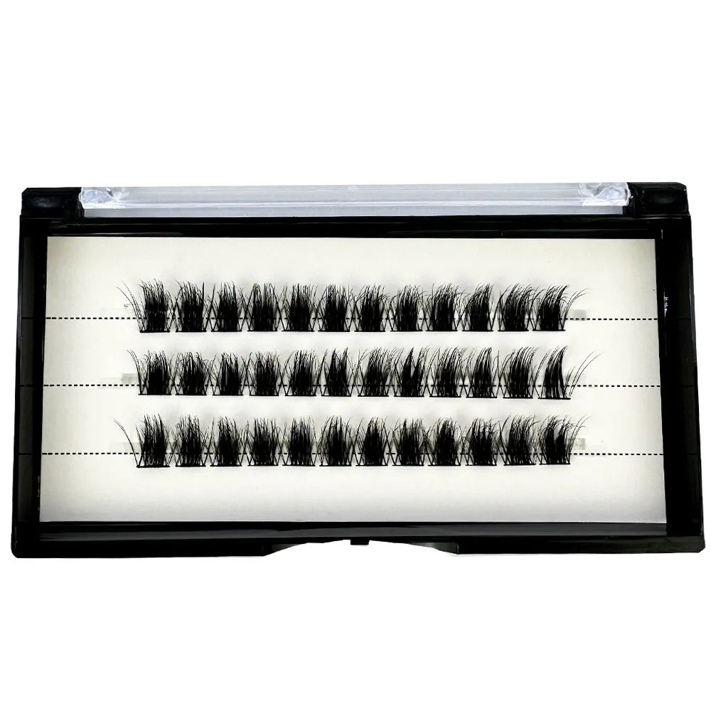 NEW3D DIY Clusters Volume Handmade Mink Eyelash Extension Curl Segmented False Lashes 5D fluffy Thick Bundle Cilias Makeup Tools