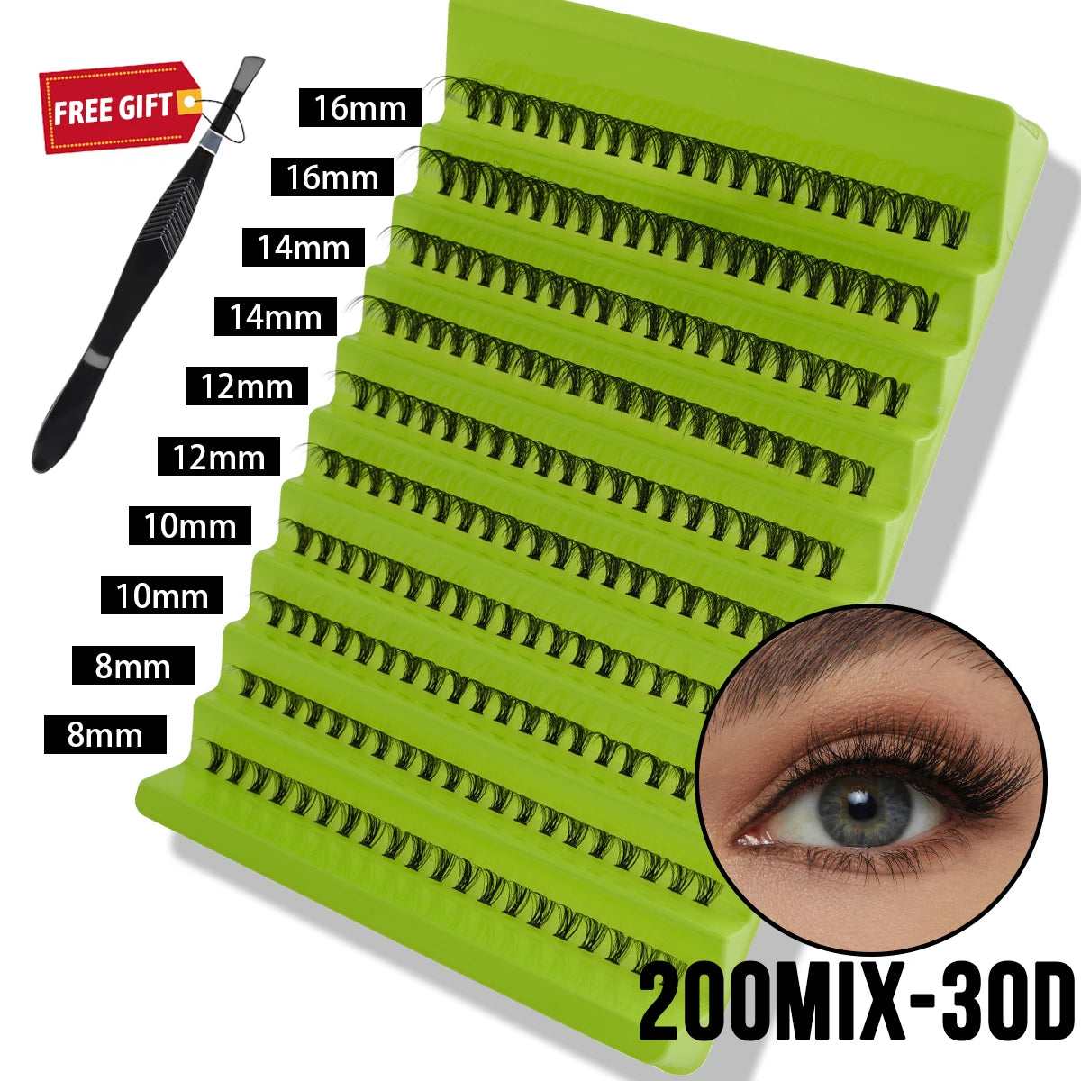 3/10 Rows Wispy False Eyelashes C Curl Individual Cluster Lashes DIY Make Up Eyeslash Extension Natural Faux Cils Makeup Tools
