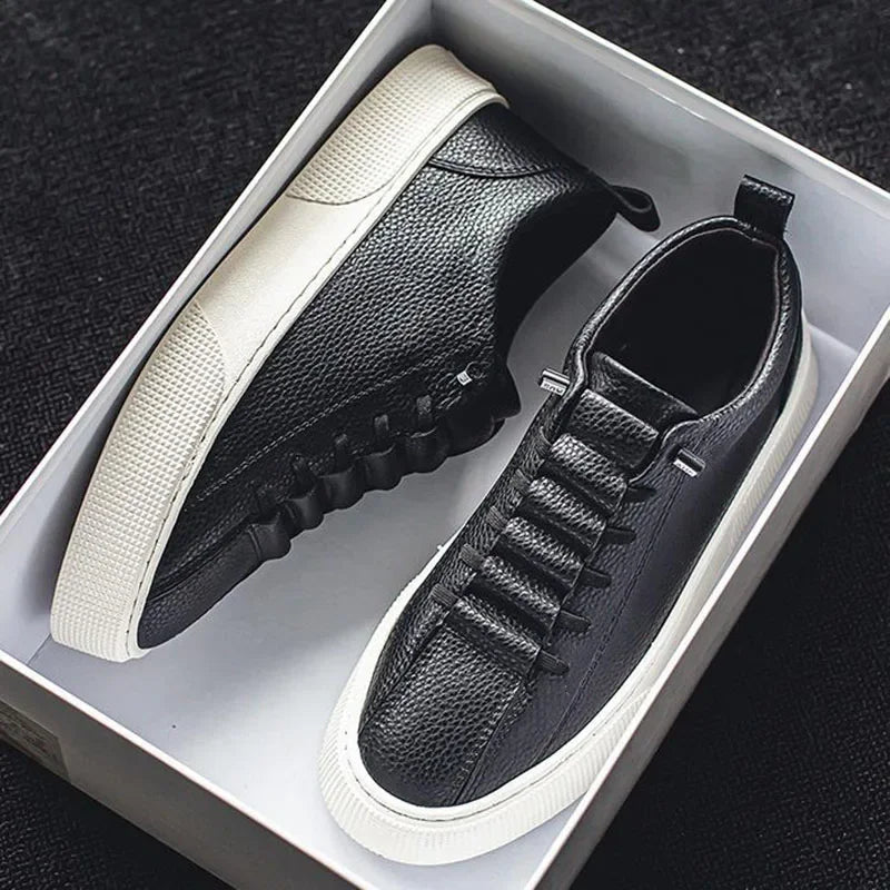 White Sneakers for Men 2024 Spring Fashion Casual Lace Up Round Toe Flat mens Running Sport Shoes Zapatillas Deportivas Hombre