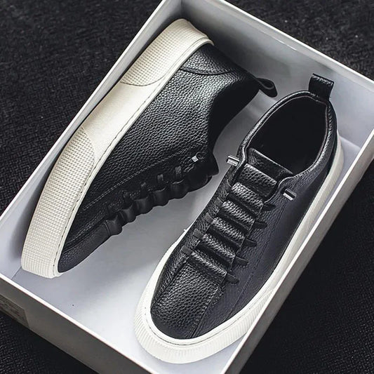 White Sneakers for Men 2024 Spring Fashion Casual Lace Up Round Toe Flat mens Running Sport Shoes Zapatillas Deportivas Hombre