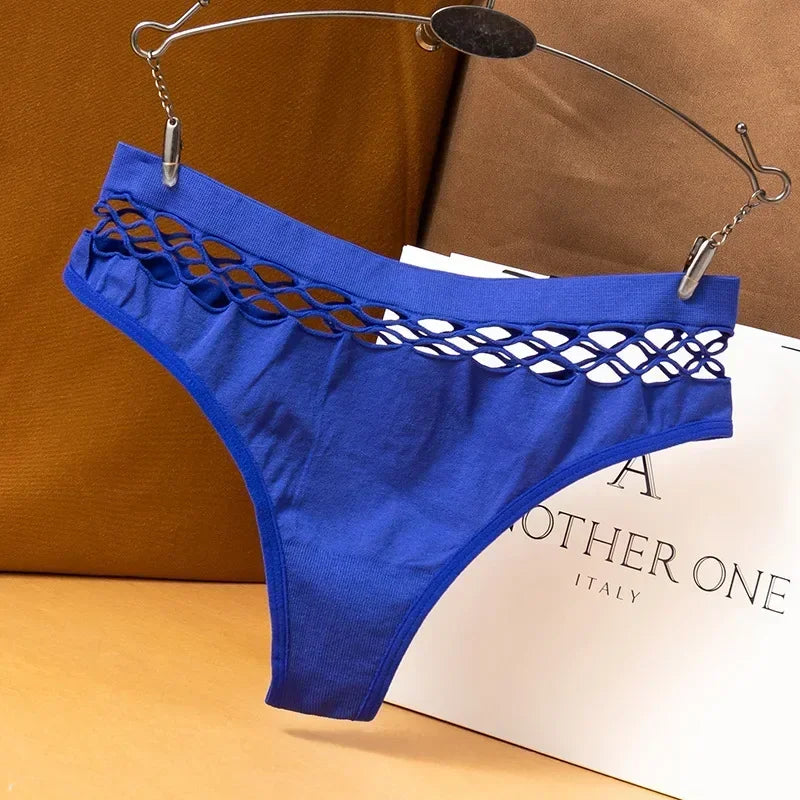 Sexy G-string Thongs Women Panties Hollow Out Slip Femme Breathable Underwear Female Exotic Lingerie Underpants Plus Size S-XXL