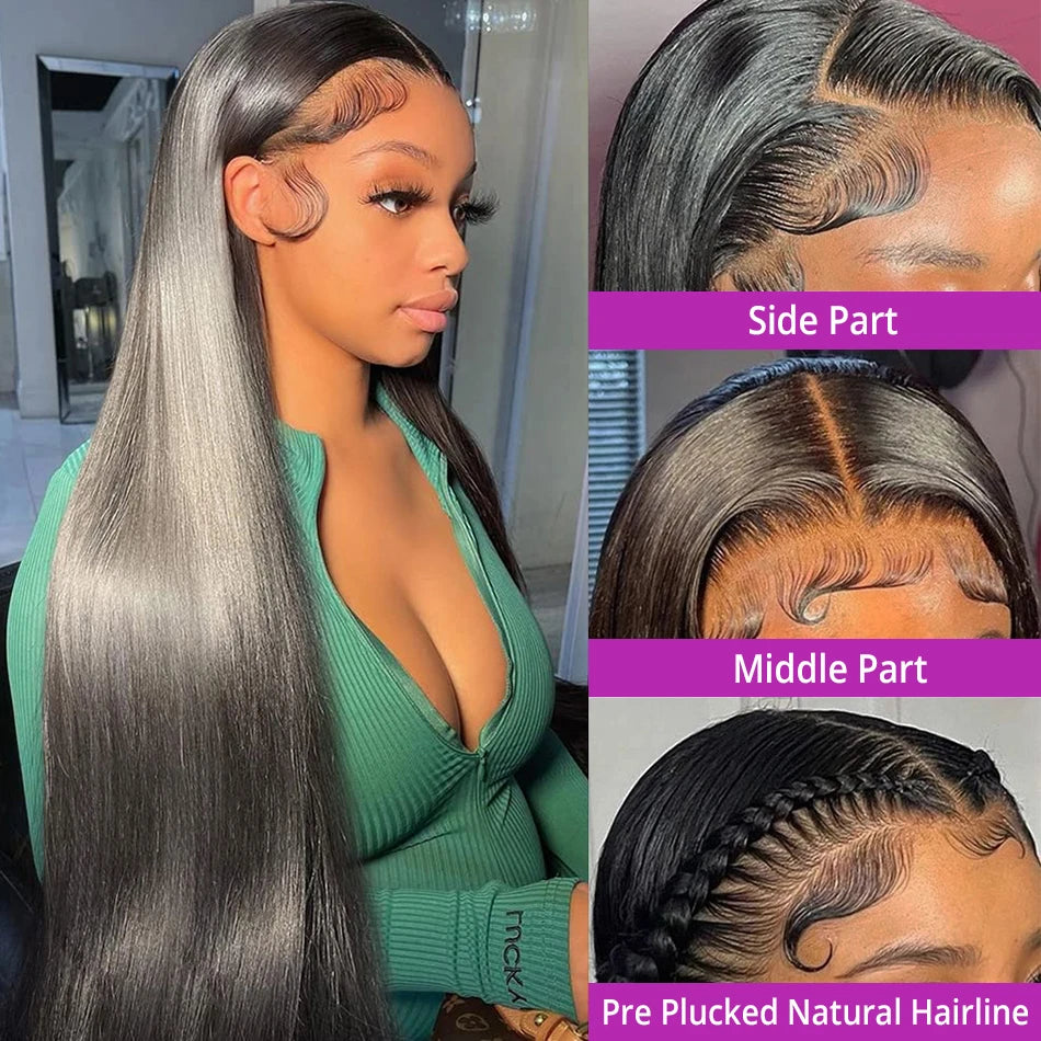 200 Density Transparent 13x6 Straight Lace Front Wig Brazilian Remy Human Hair 13x4 360 Lace Frontal Human Hair Wigs For Women