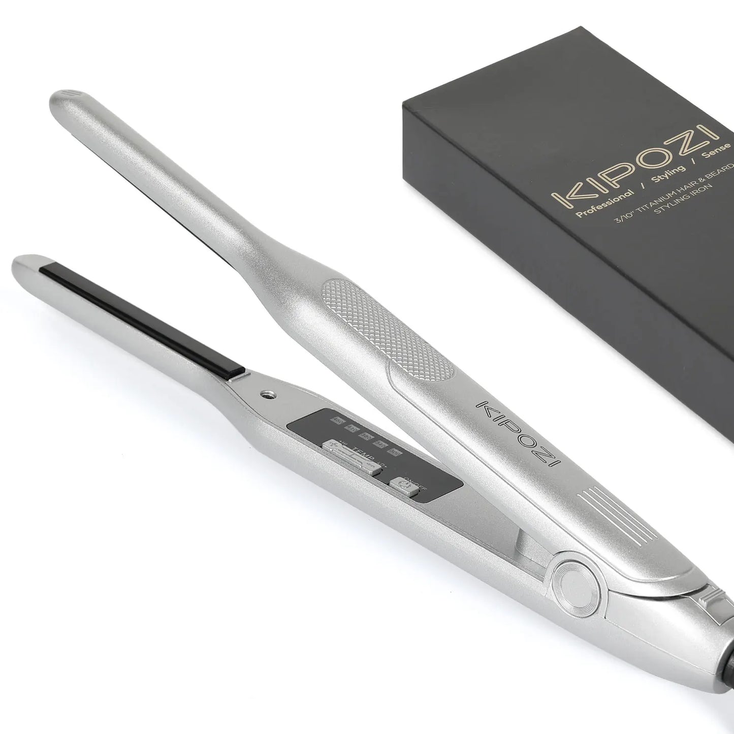 KIPOZI Titanium Small Hair Straightener Short Hair Pixue Cut Titanium Dual Voltage Flat Hair Iron Thin Pencil Beard Straightener