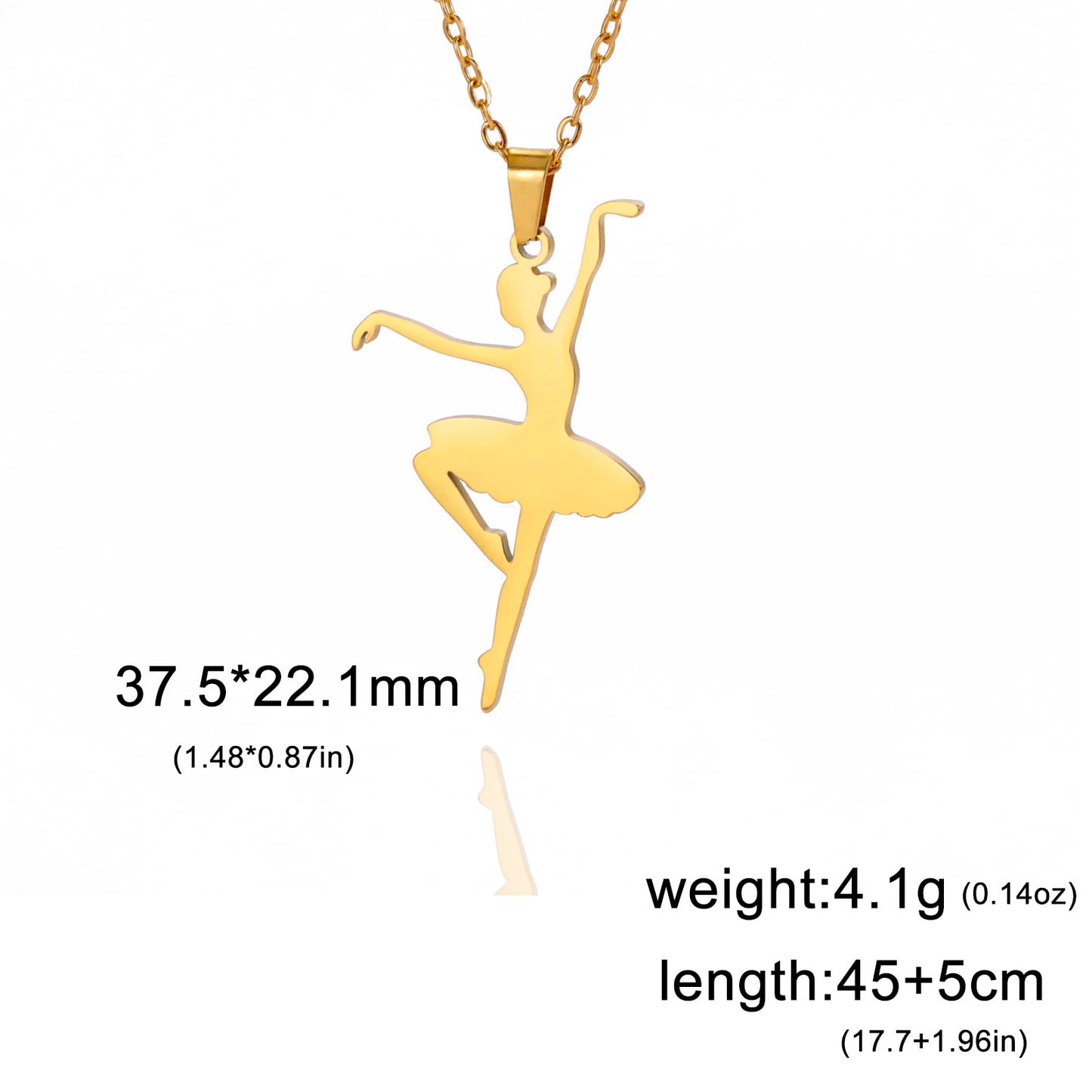 Rhythmic Gymnastics Necklace Women Trend 2025 Gymnast Stainless Steel Jewelry BFF Dancer Girl Sport Accessories Mother Day Gift