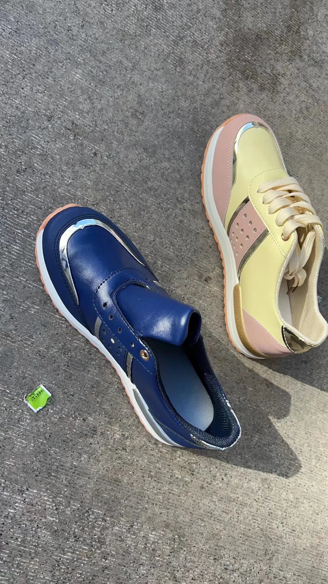 2023 Women Sneakers Platform Shoes Leather Patchwork Casual Sport Shoes Ladies Outdoor Running Vulcanized Shoes Zapatillas Mujer