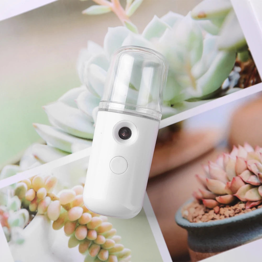 30ml Nano Mist Sprayer Visual Water Tank Portable Face Steamer Mini Beauty Device Handy Hydrating Sprayer for Eyelash Extensions