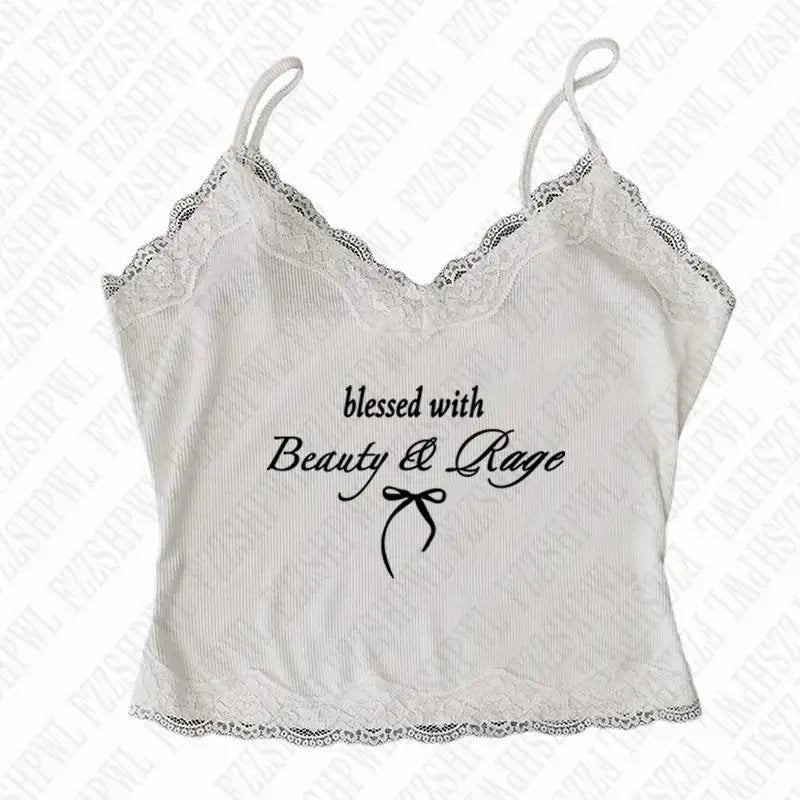 Women Y2k Tank Top Punk Harajuku Letter Print Goth Sexy Crop top Hip Hop Streetwear Sleeveless Top Punk Casual Sling Spice Girls