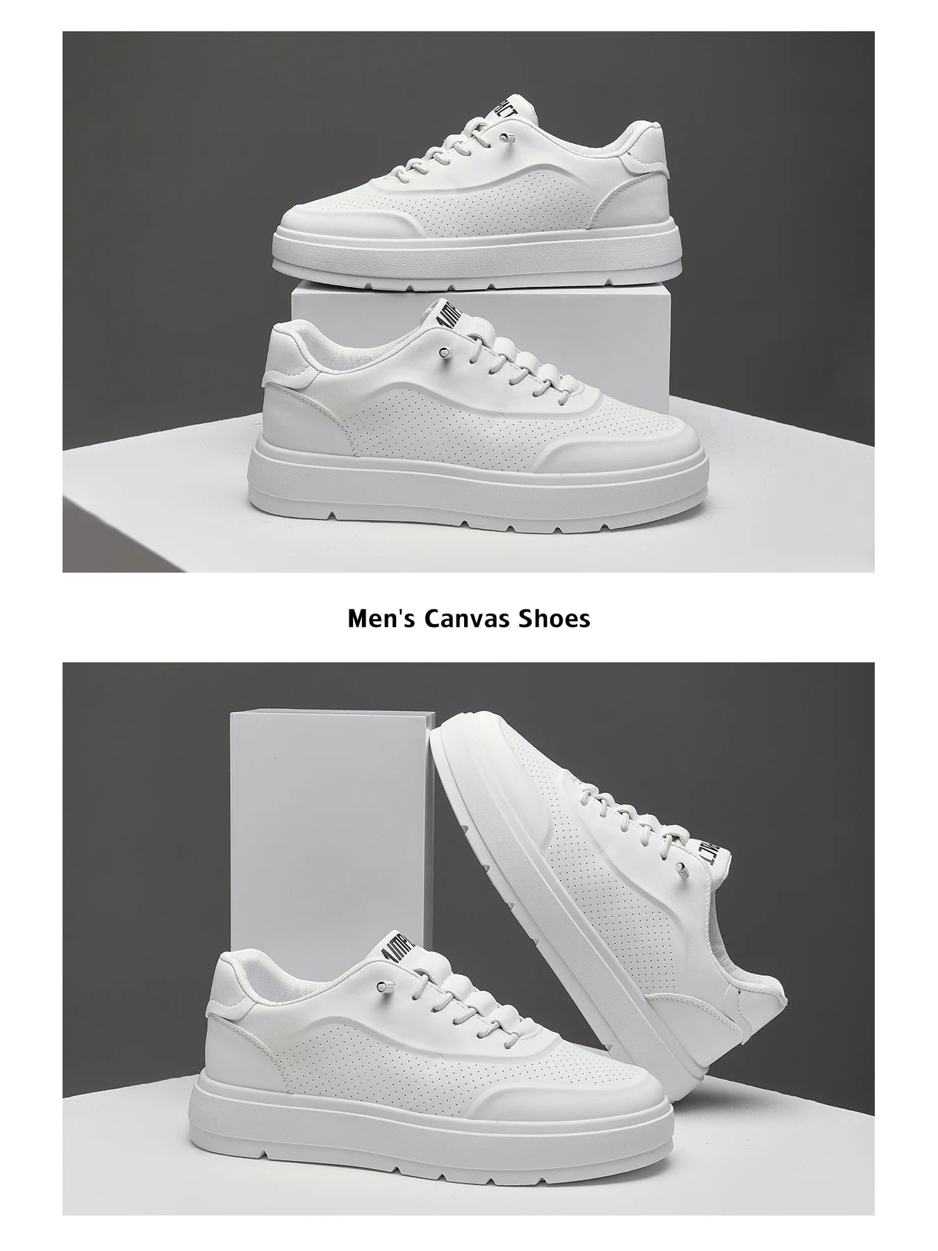 Men's Luxury Vulcanized Sneakers, Fashion Outdoor Sport Shoes w/Breathable Design for Gym/Casual Wear & Street Style