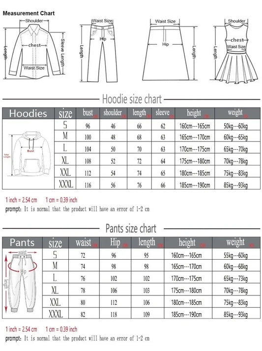 Men Tracksuit 2 Pieces Sets Hooded Sweatshirt +Drawstring Pants Male Hoodies Running Sportswear Men Women Autumn Sportwear