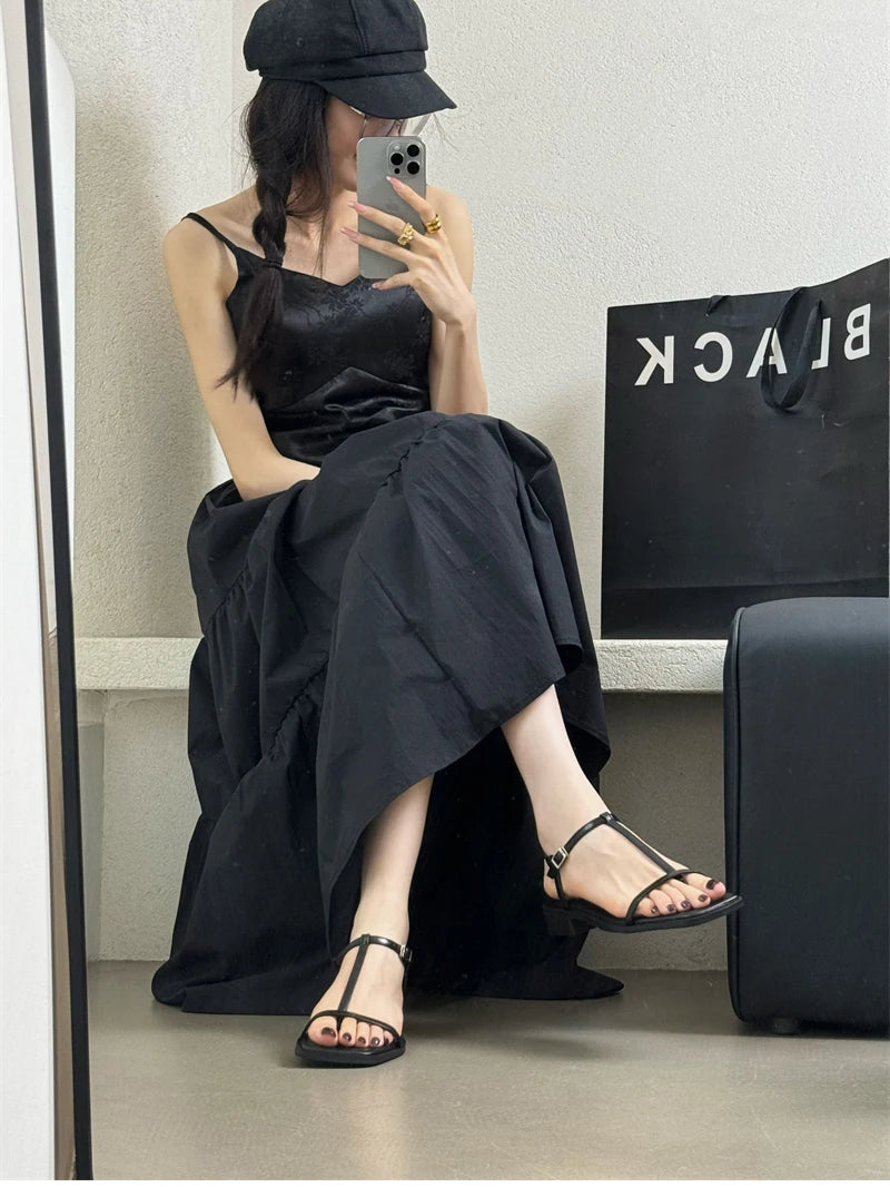 2025 New Gladiator Women Sandals Fashion Clip Toe Flats Ladies Outdoor Beach Vacation Sandal Summer Women's Shoes