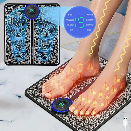 Intelligent Massage Foot Pad Cervical Neck Massager Patch Multi-Stage Adjustable Muscle Massager Combination Set