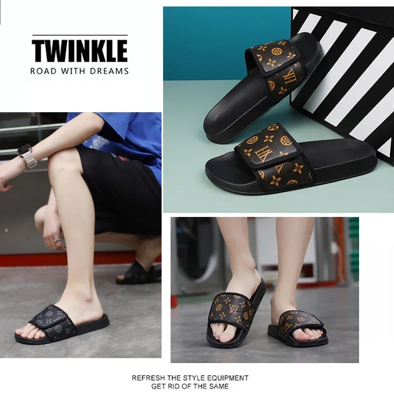 Slides Shoes for Men 2024 Slippers House Man Comfortable Men's Sandal Living Room Slippers Walk Around Home Flip Flop Slipper