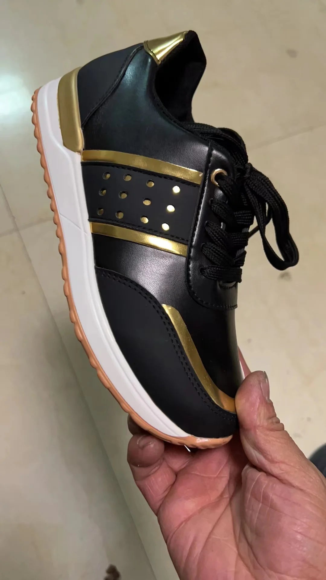 2023 Women Sneakers Platform Shoes Leather Patchwork Casual Sport Shoes Ladies Outdoor Running Vulcanized Shoes Zapatillas Mujer