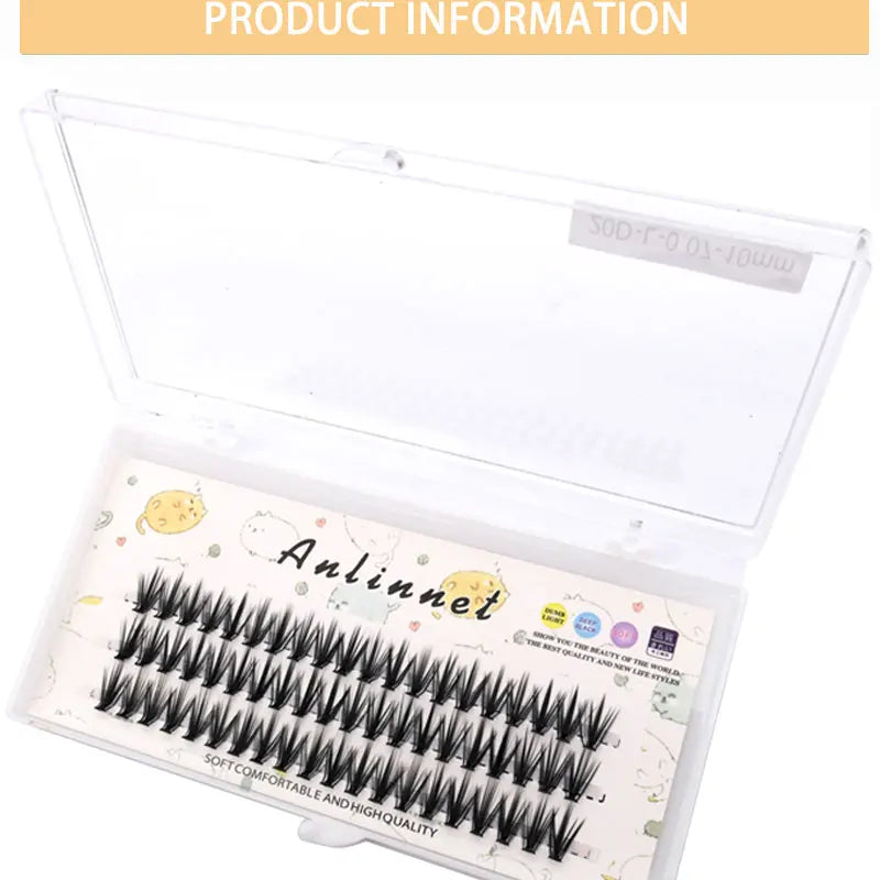 New 20D L Curl Cluster Eyelash Extensions Natural Mink Lashes 1 Box/60 Bundles Individual Eyelash Makeup Tools Cilias Volume