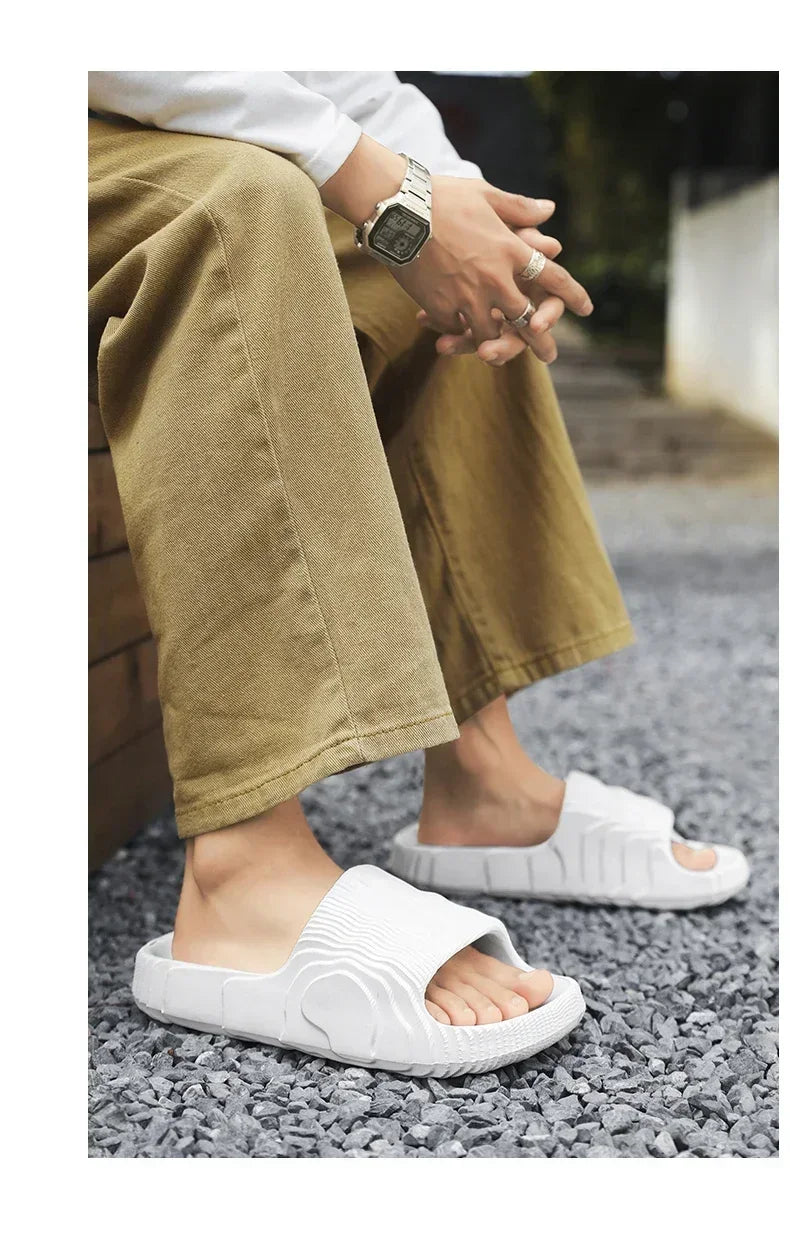 Luxury Man Sandal for Men Brand Men's Shoes 2025 White Sandals Flat Sandals Mens Soft Sandles Summer Shoes Sale Slippers Slipers