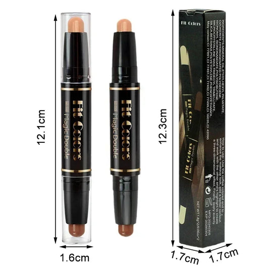 Double-ended Dual-purpose High-light Trimming Stick Three-dimensional Contour Nose Shadow Facial Shape Pencil Face Makeup Stick