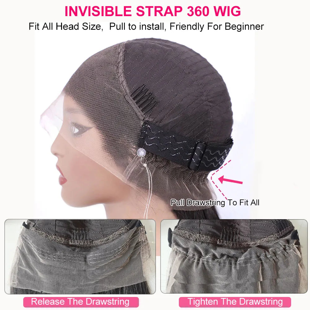 360 Lace Front Wigs Human Hair pre plucked Straight Lace Front Wigs Human Hair Full Lace Human Hair Wigs For Black Women