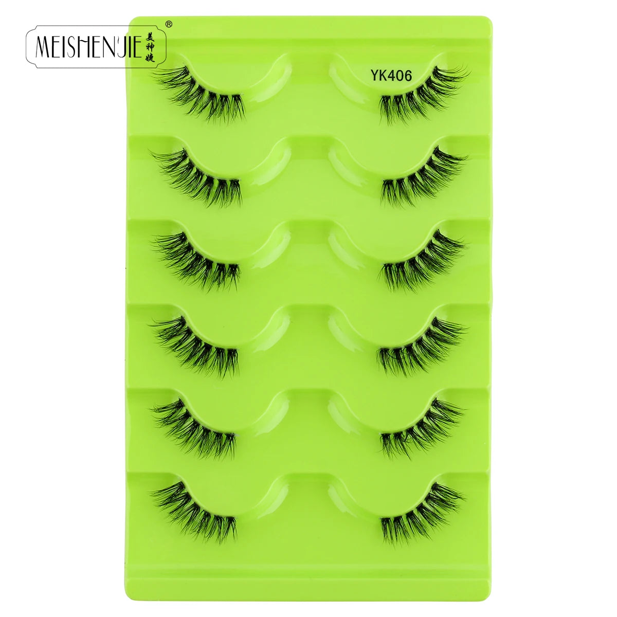 Hot Sale 3/5/6 Pairs 3D Mink Lashes Natural Long Cat Half Eyelashes Wispy Fluffy Manga Lashes Makeup Tools Faux Cils maquillaje