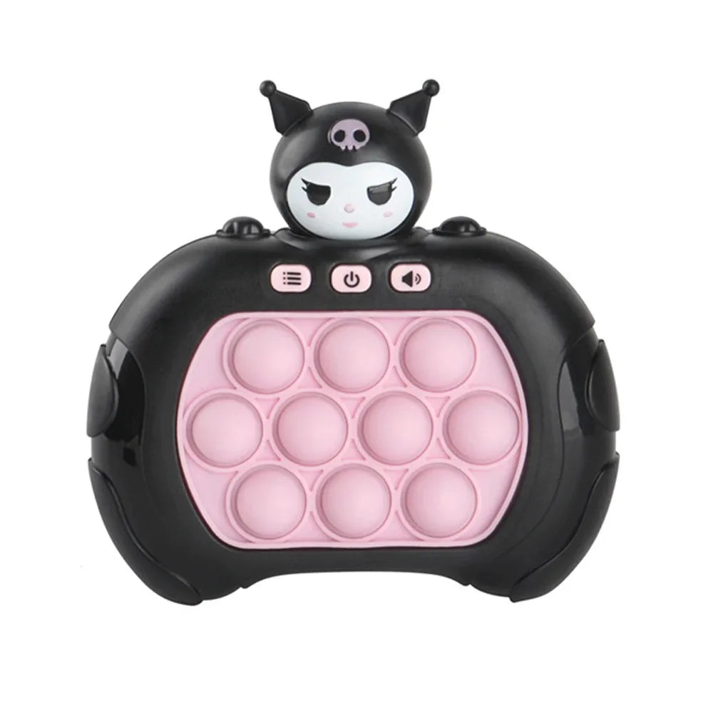New Sanrio Stitch Quick Push Bubbles Game Machine Kids Fun Whac-A-Mole Squeezing Anti Stress Sensory Bubble Fidget Toy Gifts