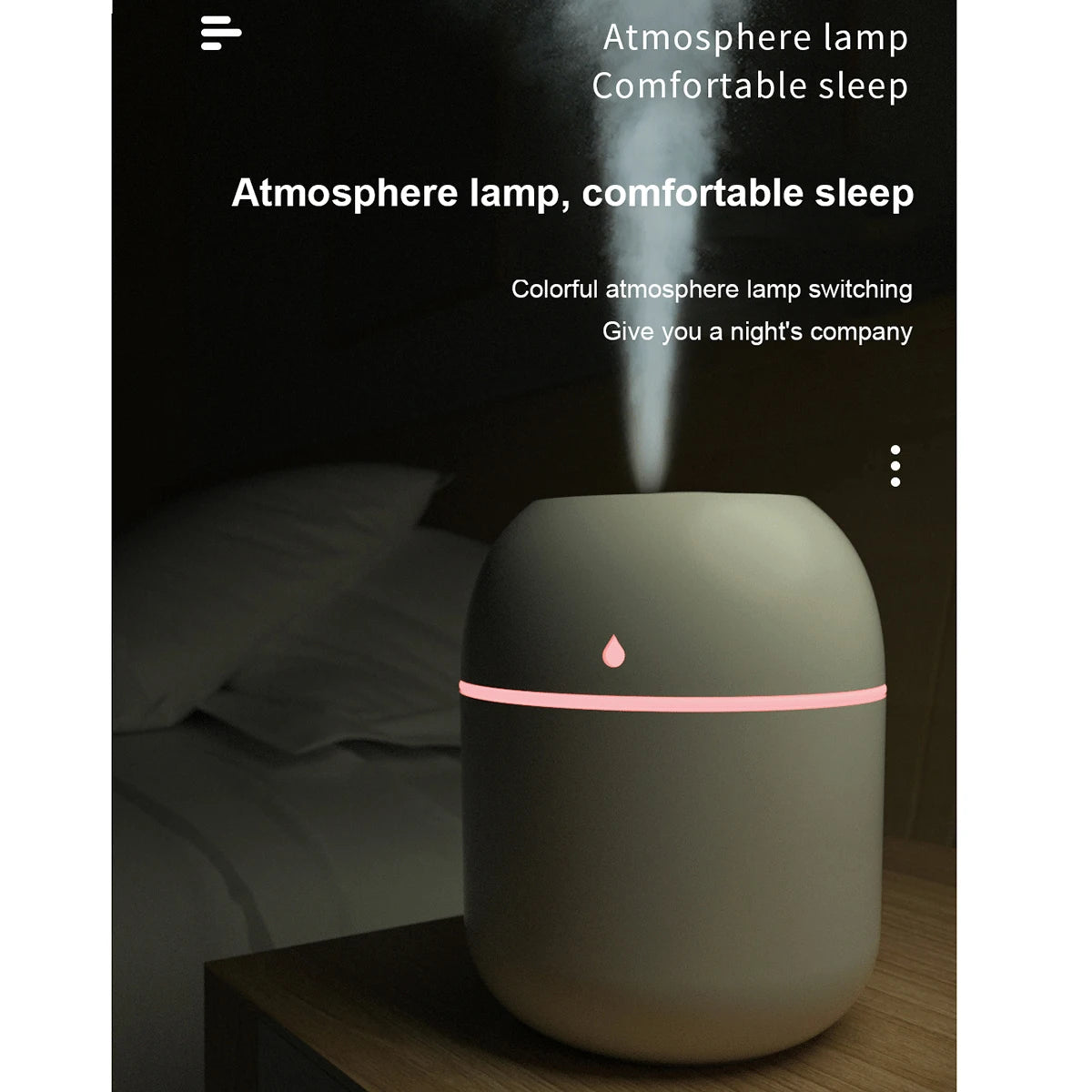 Air Humidifier USB Mini Aroma Essential Oil Diffuser for Home Car Ultrasonic Mute Mist Maker Diffuser with LED Color