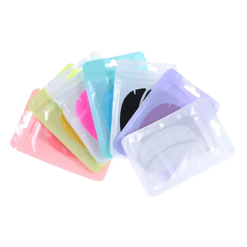 1Pair Reusable Eyelash Perm Silicone Eye Pads Lash Extension Under Eye Patches Sticky Eyelash Extension Patch Makeup Tools