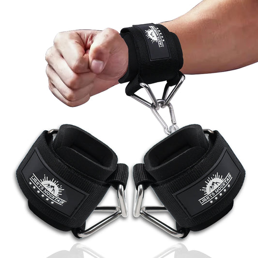 Adjustable Wrist Cuffs Neoprene Padded Straps for Cable Machines Resistant Band Strength Training Fitness Equipment