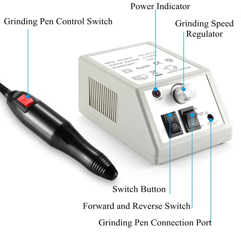 Manicure Tools Nail Drill Machine Professional Nail Sander Gel Polisher Drill Pen Apparatus Electric Manicure Set Gel Remove