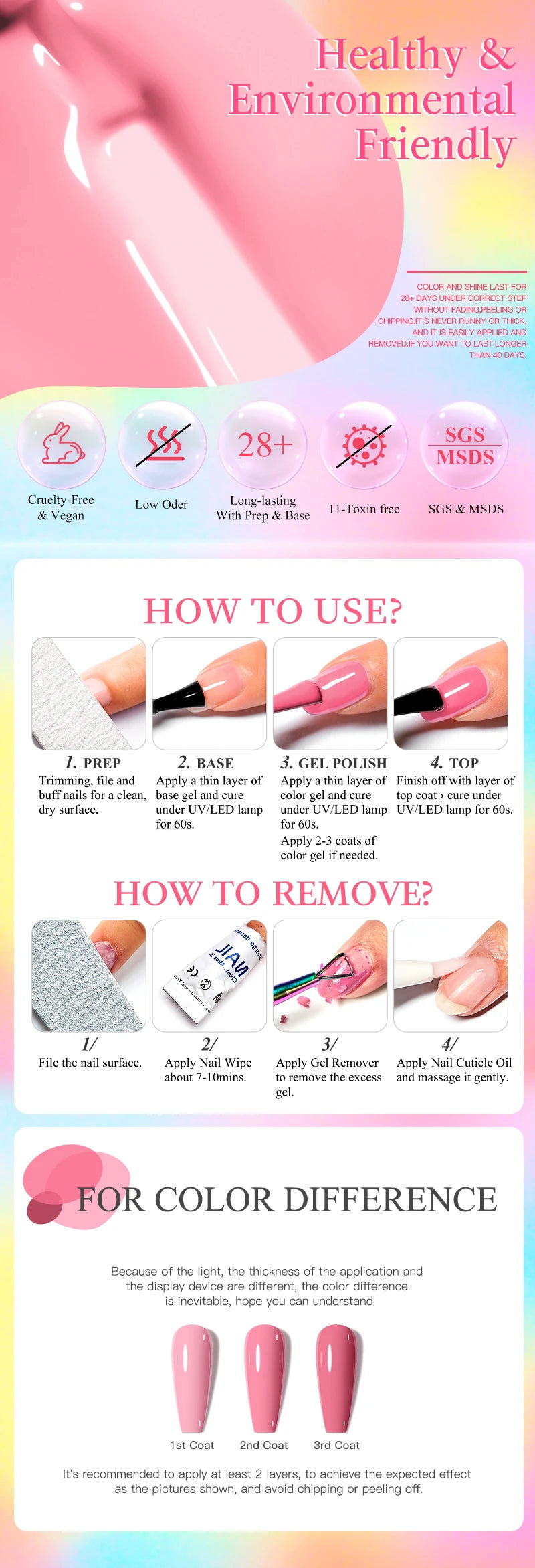 6Pcs/Set Blue Glitter Bright Gel Nail Polish Set Semi Permanent Spring Summer Colors Series Soak Off UV Nail Art Gel Varnish