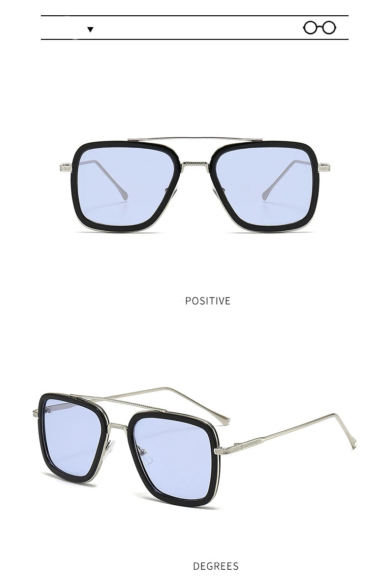 2024 New Square Men Sunglasses Fashion Metal Steampunk Sun Glasses For Women Trendy Outdoor Shades Eyewear Unisex Accessory