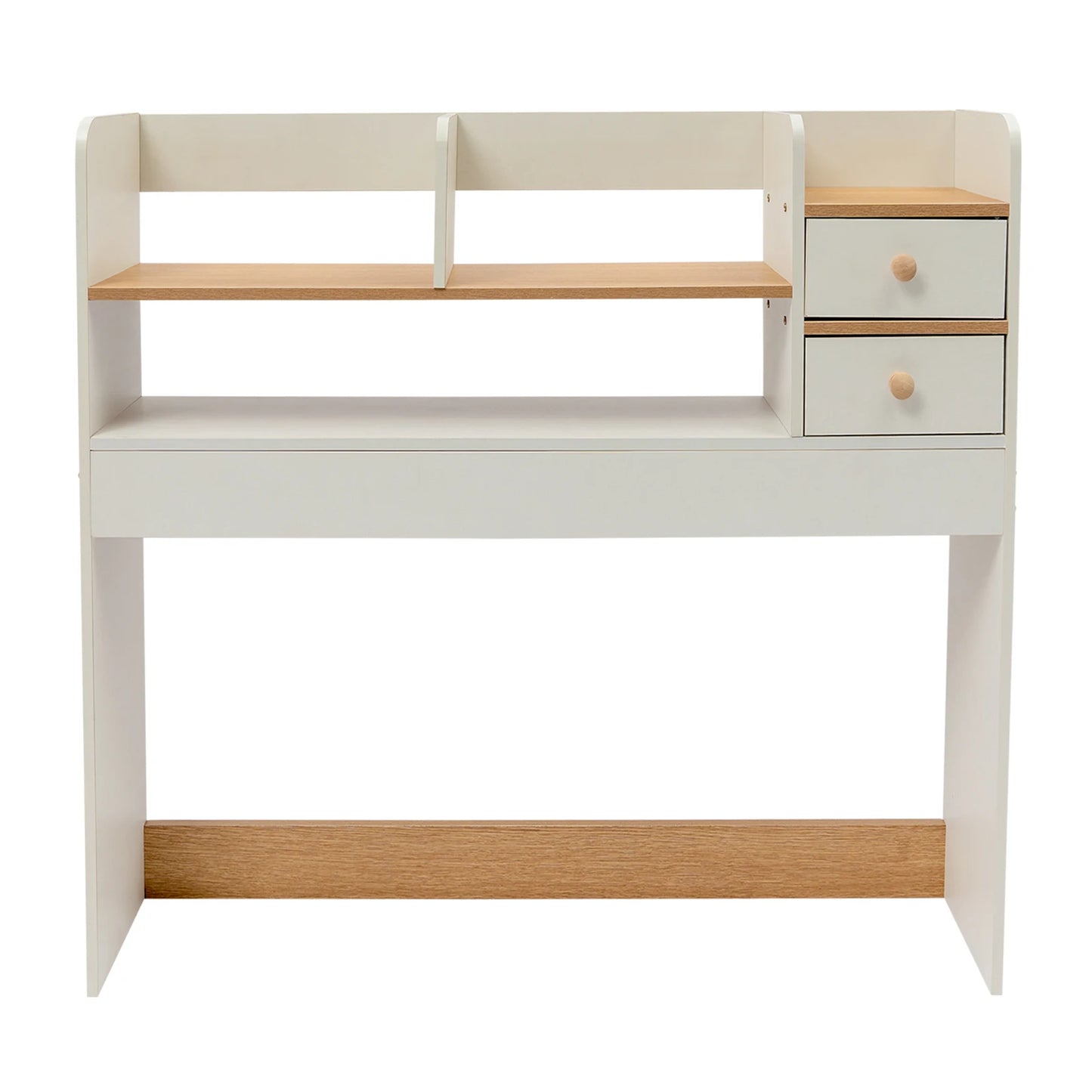 2-Tier MDF Office Dormitory Desktop Shelf Storage Computer Desk Tiered Cabinet Home Storage Holders Layered Shelf Display Rack