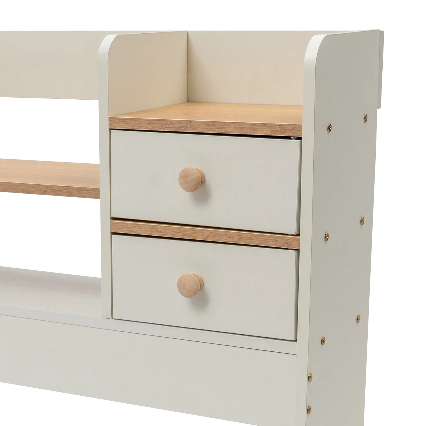 2-Tier MDF Office Dormitory Desktop Shelf Storage Computer Desk Tiered Cabinet Home Storage Holders Layered Shelf Display Rack